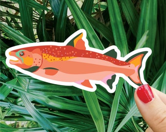 Pescado Salmón Pegatina