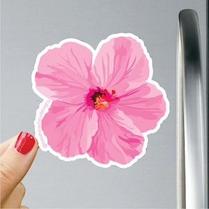 Pink Hibiscus Magnet