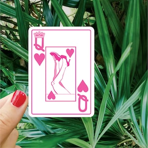 Playing Cards Queen of Hearts Stickers