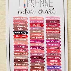 Lipsense, Lipsense Color Chart, Senegence, Lipsense Colors, Lipsense ...