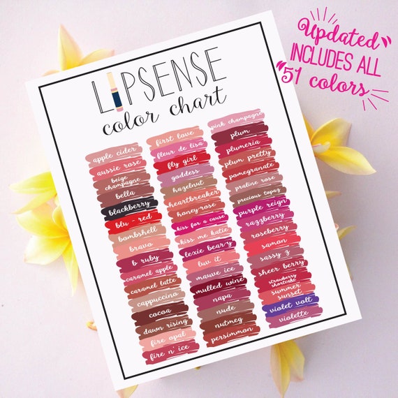 Lipsense Colors Chart Australia