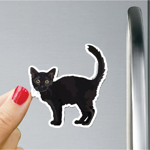 Black Cat Magnet