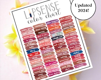 Lipsense Color Chart, Senegence, Lipsense Colors, Lipsense Business, Lipsense Party, Lipsense Marketing, Printable