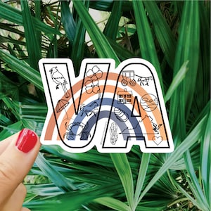 VA, Virginia Sticker