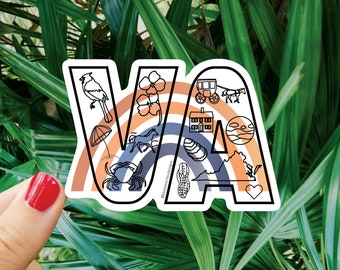 VA, Virginia Sticker