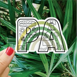PA、ペンシルバニア州ステッカー