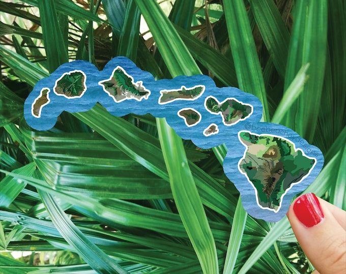 Hawaiian Island Chain Sticker - Etsy