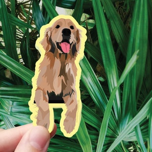 Golden Retriever Dog Sticker: Durable Vinyl Decal