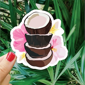 Stacked Coconuts Sticker