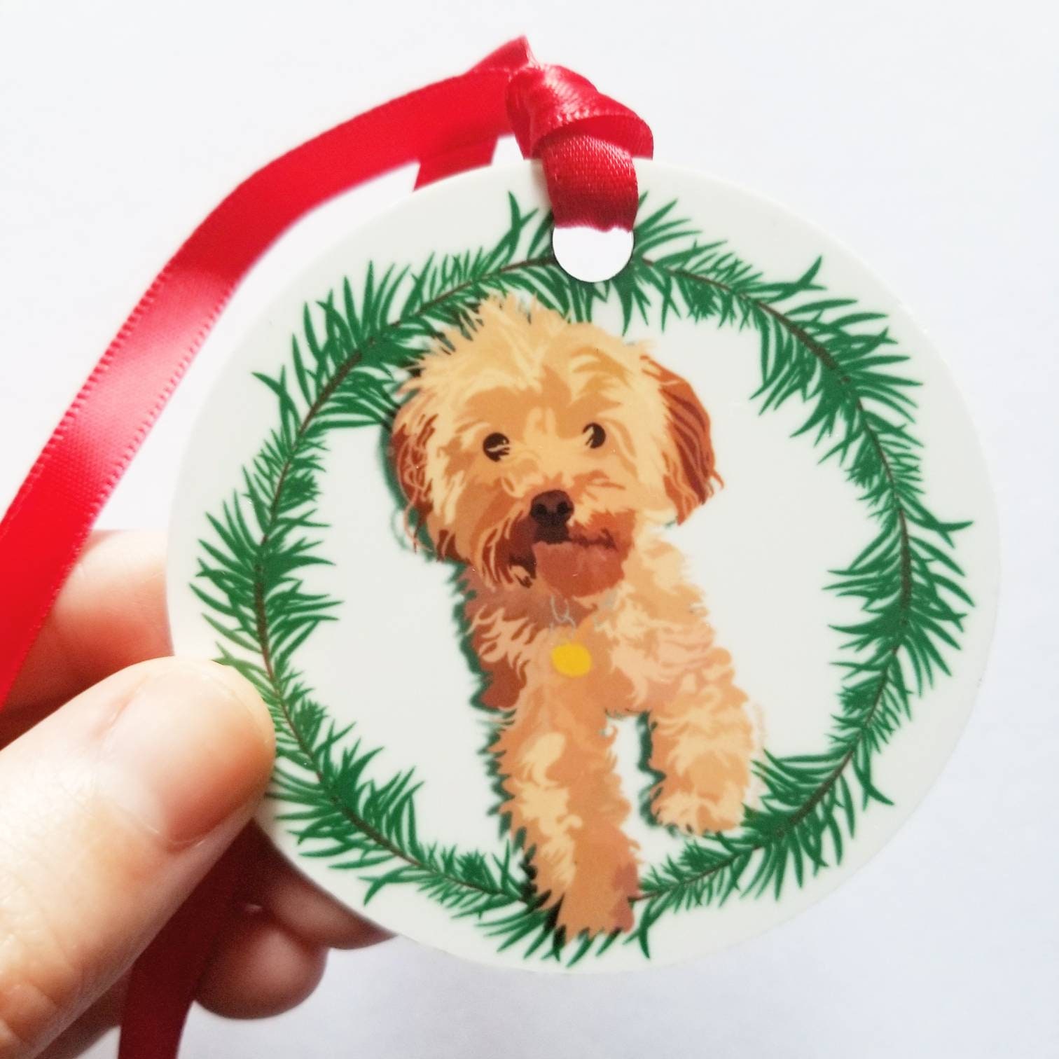 Dog Portrait Ornament Custom Dog Ornament Dog Christmas Etsy Dog Christmas Ornament