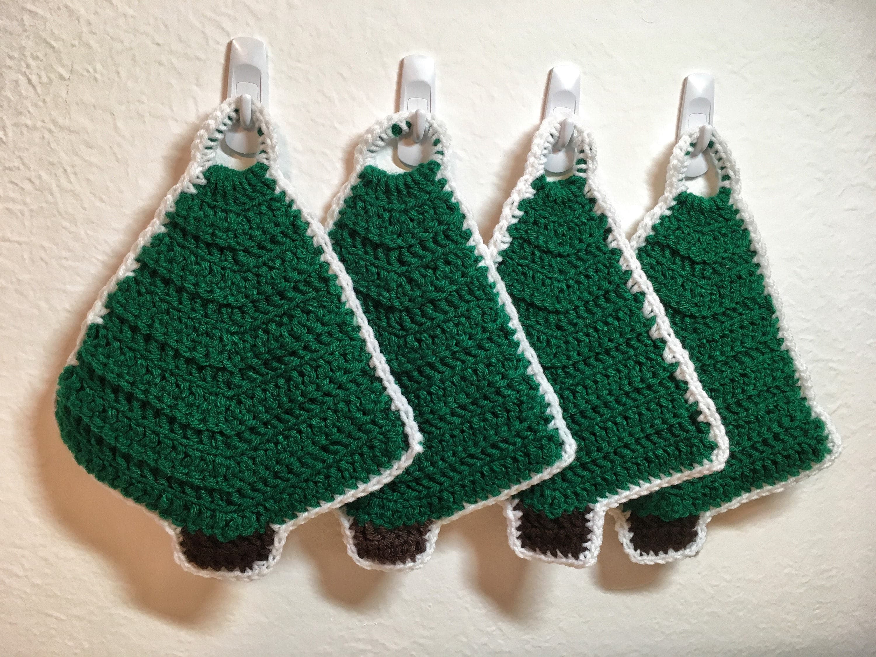 Christmas Tree Shaped Thick Potholders Christmas Trivets Etsy