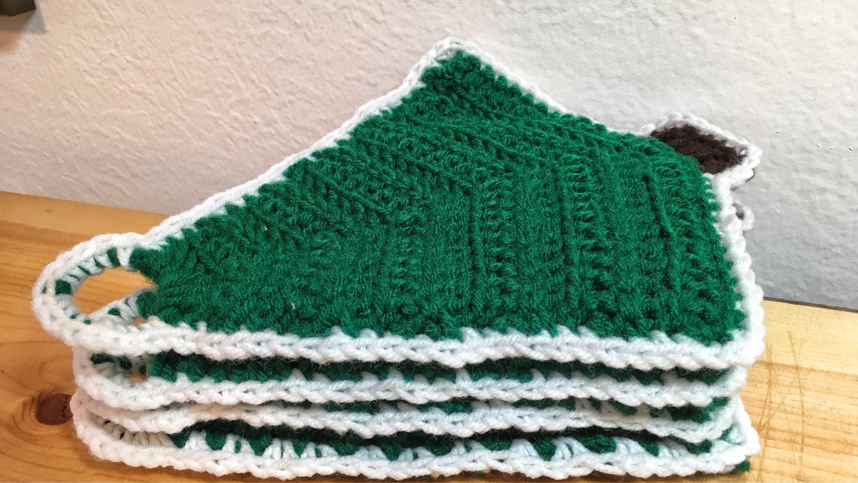 Christmas Tree Shaped Thick Potholders Christmas Trivets Etsy