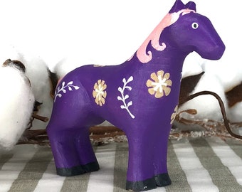 Handmade Wooden Horse Toy figurine "Adele The Horse", Made of Natural Wood, Unique Birthday Gift for Kids, Toddler, Adult