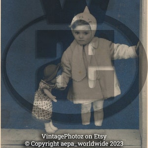 Vintage Photo Album with School Pictures of Children (c.1930s) –