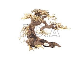 Large Aquarium Driftwood Bonsai Tree: Tropical Fish Tank Decor (9x12 in)