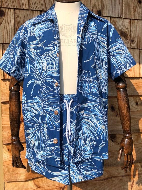 Mens Cabana Set Matching Shirt \u0026 Shorts 