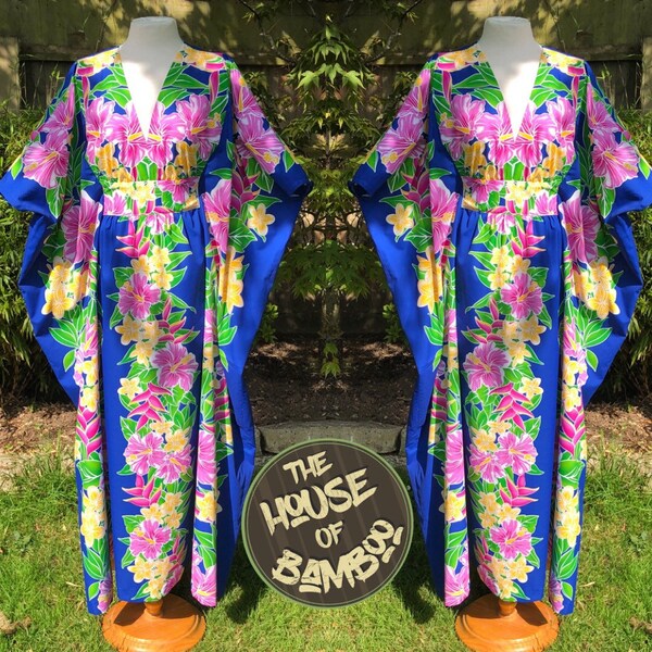 Hawaiian Caftan Kaftan Dress, Vintage Style Caftan Kaftan Dress, Tiki Oasis, Aloha Caftan Society, Aloha Wear, Hawaiian Muu Muu,