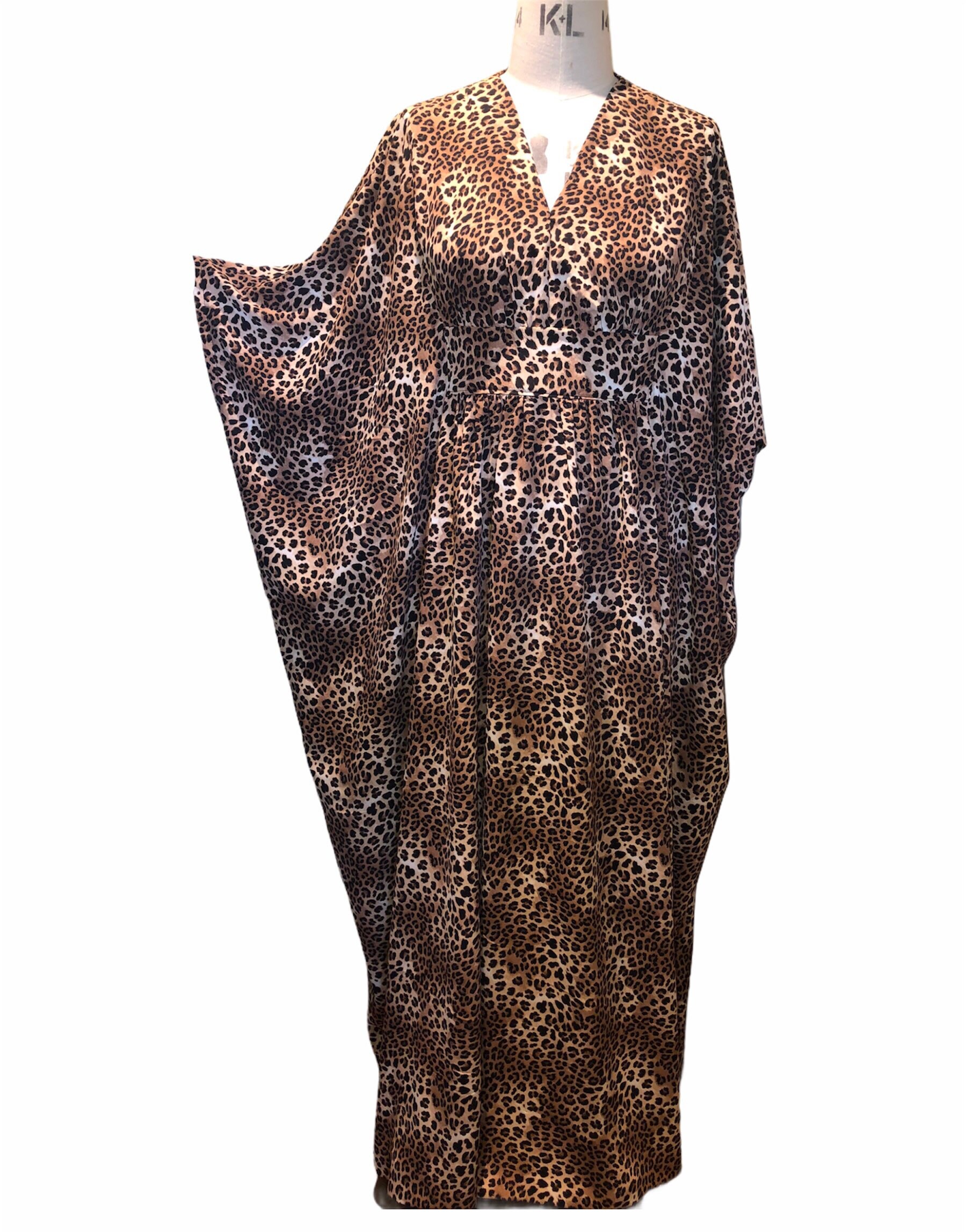 Leopard Print Caftan Dress Kaftan Dress Animal Print Boho | Etsy