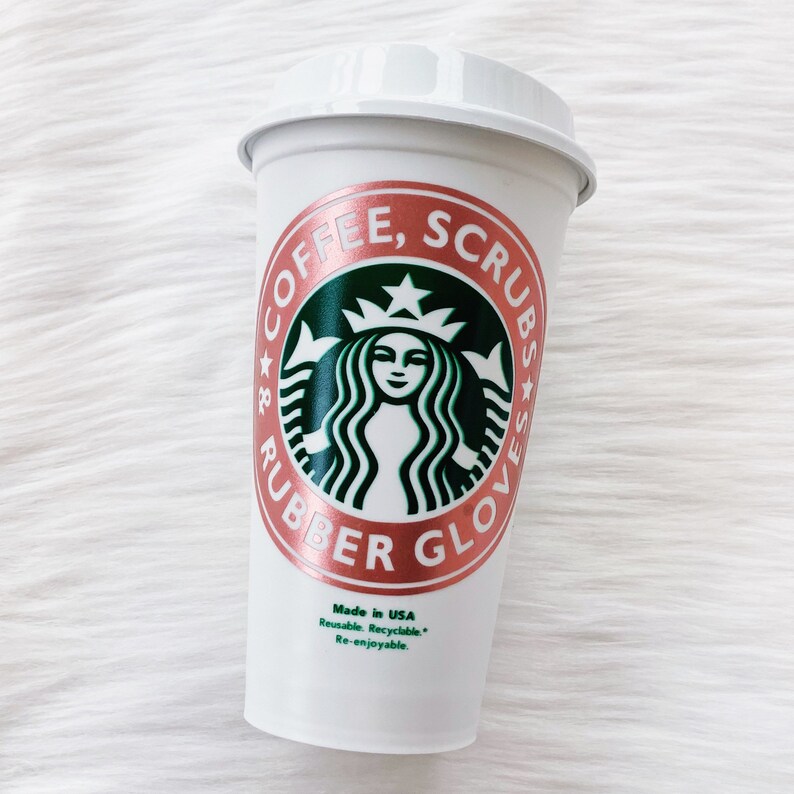 Download Coffee Scrubs & Rubber Gloves Personalized Starbucks Cup ...