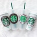 Checkered Custom Starbucks Cups, Grande Hot Cup or Venti Cold Cup Lauren Mackenzie, Personalized Christmas Gift 