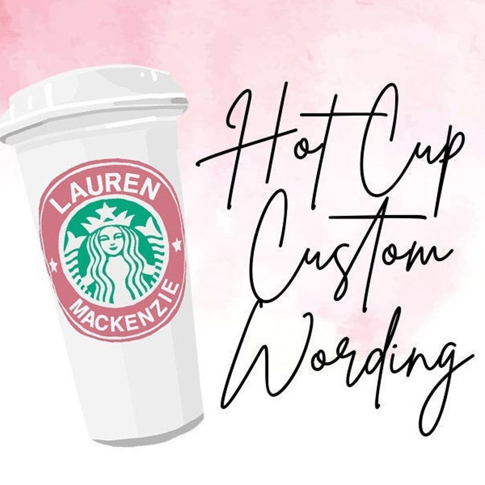 Custom Wording Starbucks Grande Hot Cup Gift for Her image 1.