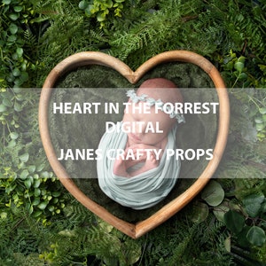 heart in the forrest Posie DIGITAL Backdrop | Newborn digital background | baby digital background | greenery | summer digital | composite