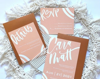 Semi Custom Wedding Invitation Suite Boho