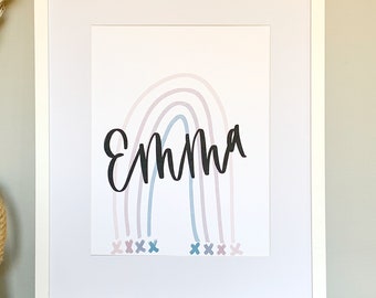 Art Print - Boho Rainbow includes personalization