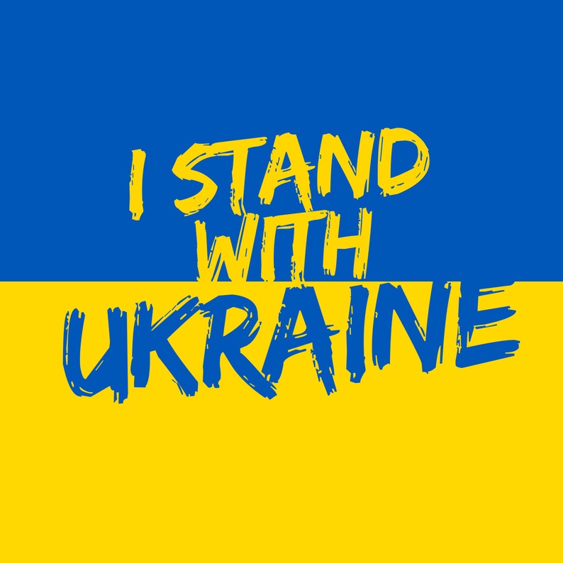 Stand with Ukraine, Save Ukraine, Peace for Ukraine, Digital file download PNG, Blue and yellow, Solidarity with Ukraine, Ukraine shops