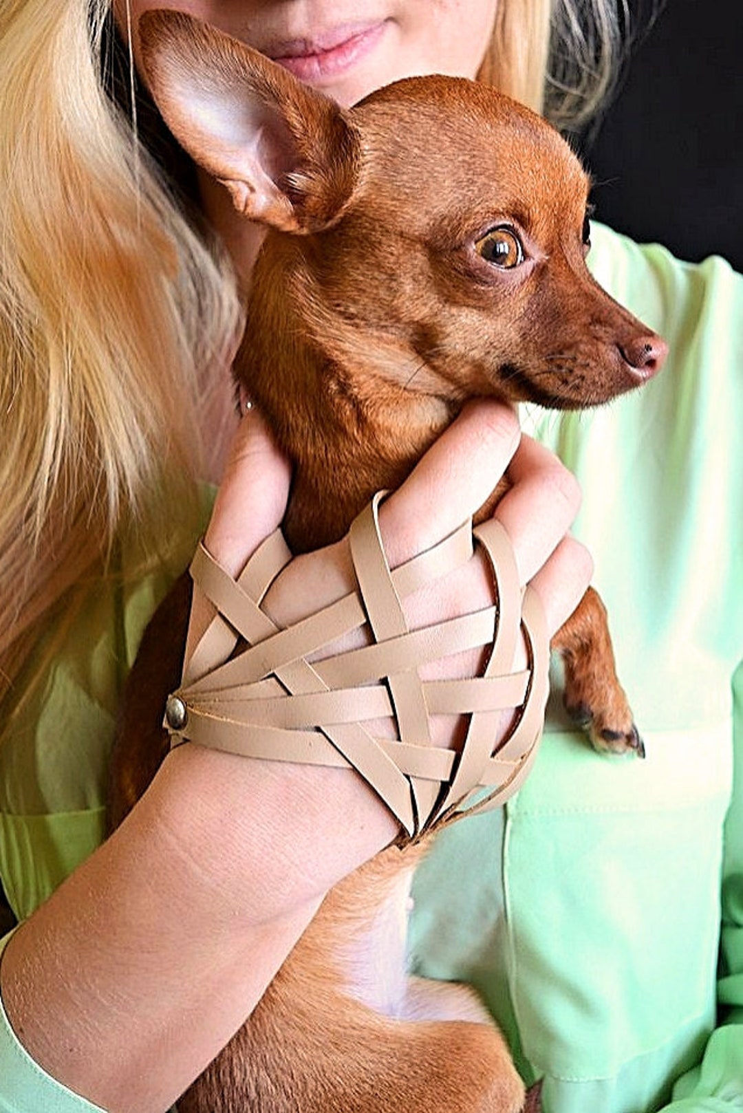 Cosplay Leather Harness Glove, Custom Harness for Women, Extravagant