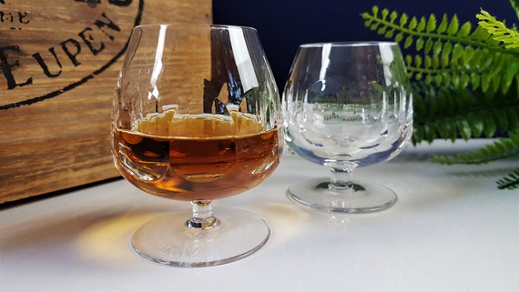 2 Vintage Cognac / Brandy Gläser KW Edel Bar Cognac-Schwenker 70-er Jahre