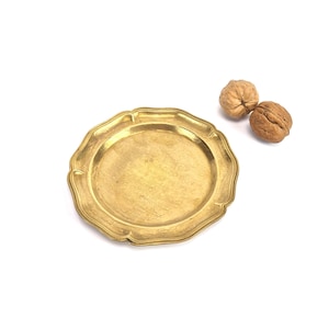 Bowl made of solid brass Vintage Mid Century 50&#39;s Shabby brass decoration
