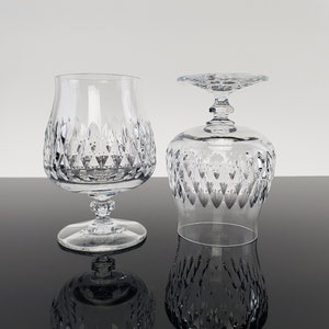 2 vintage cognac / brandy glasses noble bar cognac snifter 70s