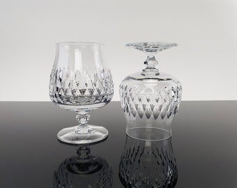 2 vintage cognac / brandy glasses noble bar cognac snifter 70s