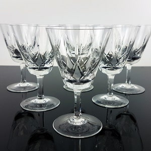 6 noble Art Deco wine glasses cocktail glasses made of fine crystal glass party glasses crystal glasses vintage