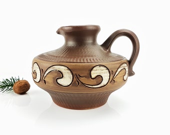 Vintage ceramic vase jug boho mid century vase Christmas