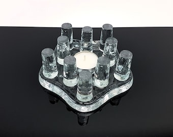 Warmer Coffee warmer Ice glass  / glass Vintage Modern retro tealight Boho Bohemian Shabby Mid Century