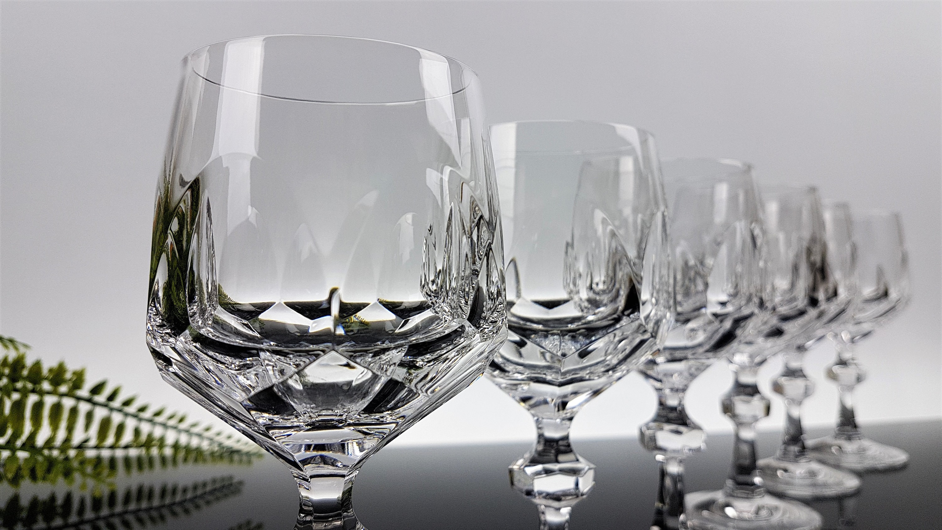 Verres à vin en cristal au plomb, Allemagne, années 1960, Anna Hütte | €150