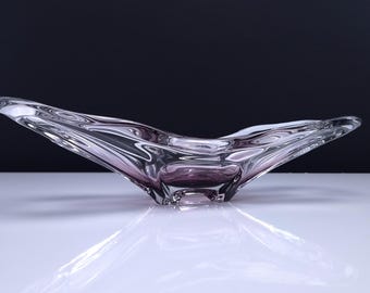 Vintage Bowl Bayel Crystal France Purple