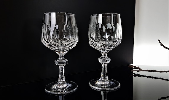 2 edle Vintage Weingläser aus Kristallglas 70-er Jahre Bleikristall Retro Nachtmann Kristallgläser Karl Riedel Design