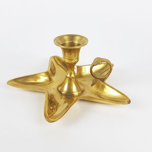 Vintage Candlestick Candlestick Candlesticks made of brass Stern Star Boho Deko candlestick 70s