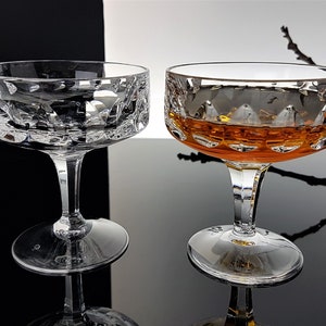 2 noble vintage Liqueur glasses made of crystal / lead crystal solid glasses crystal glasses 70s