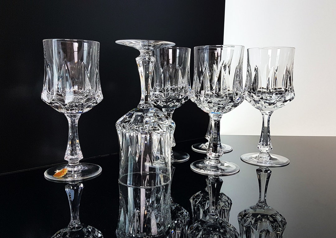 6 Noble Vintage Wine Glasses Made of Crystal / Lead Crystal Etsy
