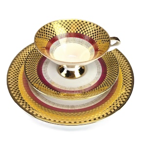 Vintage porcelain place setting from BAVARIA coffee cup collector&#39;s cup