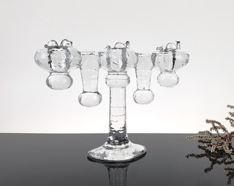 Pukeberg ガラスキャンドルホルダー キャンドルスティック