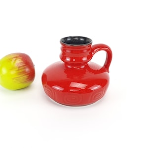 True Vintage Vase Flower Vase 50s 60s Boho Mid Century Studio Keramik Red West Germany Retro red Christmas