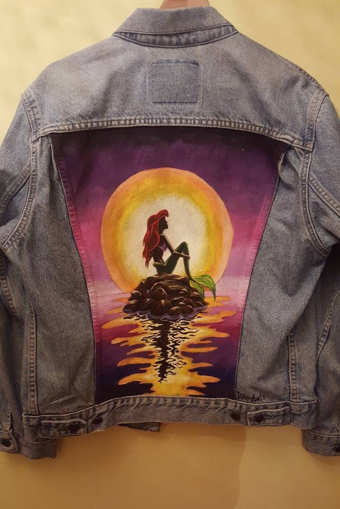 Custom Painted Denim Jacket Disney 