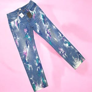 Blots on Jeans Spray Paint Splatter Jeans Festival Clothing Hand Painted Splash Jeans Exclusive Jeans Art on Jeans Jeans for Him Men's Jeans