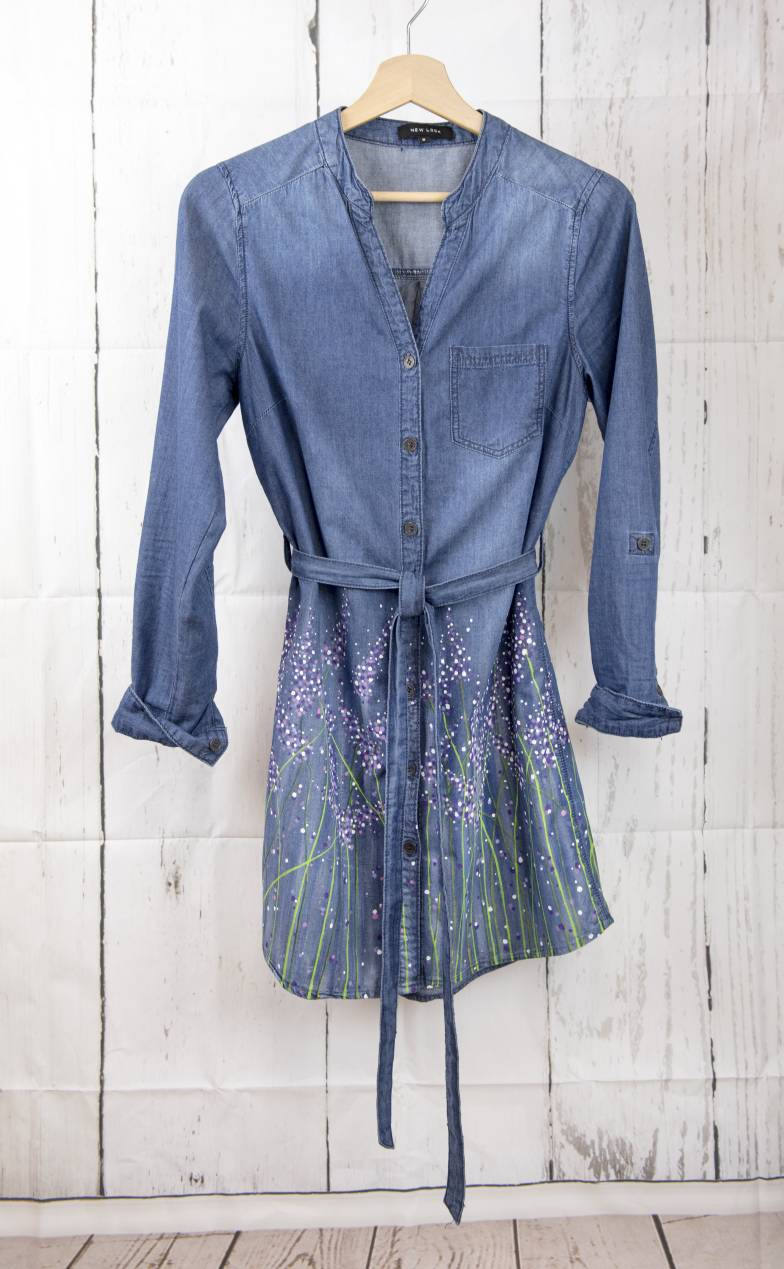 (Size 12) Hand-Painted Waist-band Dress main image 1
