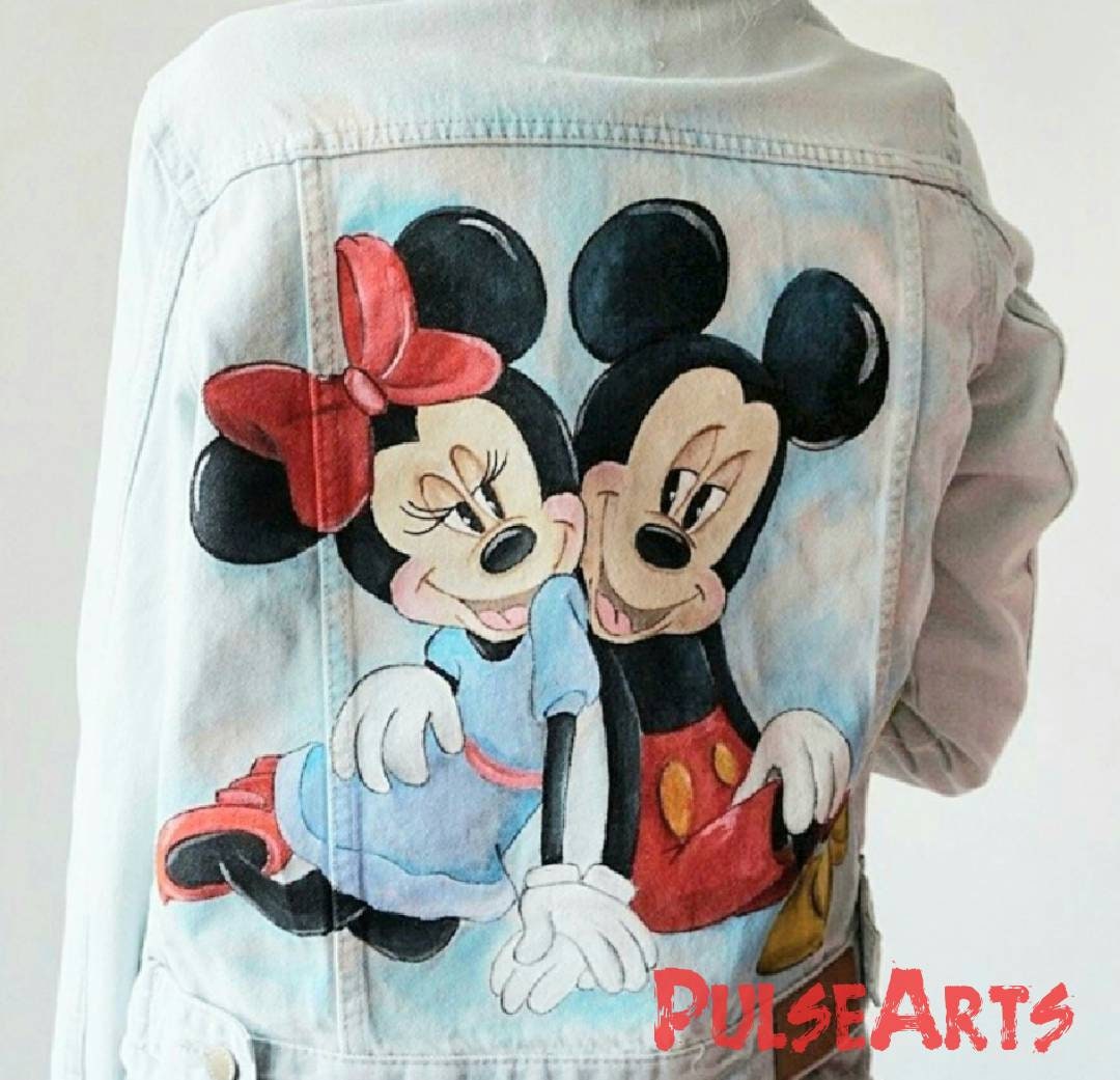 Mode & Beauty Damenbekleidung Disney Mickey Maus Kleid Jeans 